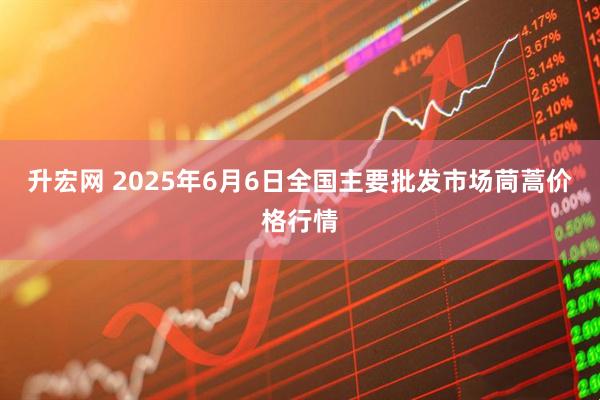 升宏网 2025年6月6日全国主要批发市场茼蒿价格行情