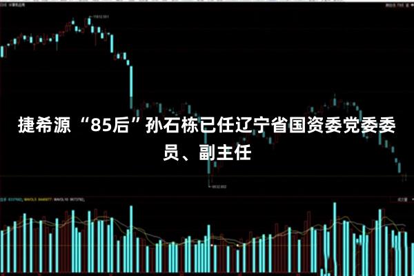 捷希源 “85后”孙石栋已任辽宁省国资委党委委员、副主任