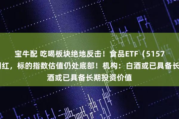 宝牛配 吃喝板块绝地反击！食品ETF（515710）拉升翻红，标的指数估值仍处底部！机构：白酒或已具备长期投资价值
